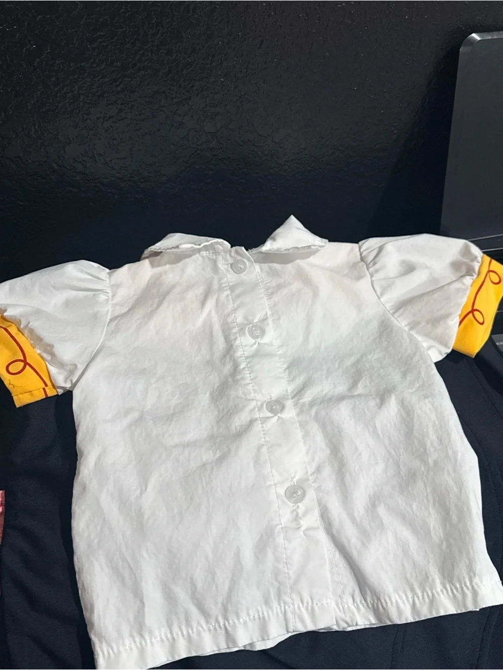 Toy Story Cowgirl Jesse White and Yellow Decorative Collar Top